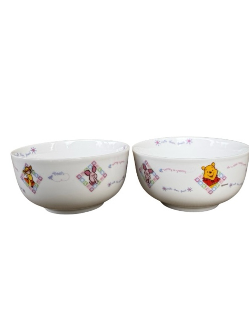 WINNIE THE POOH Tigger Piglet Ceramic Cereal Bowls  Set of 2